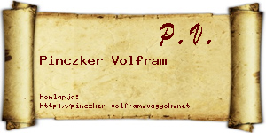 Pinczker Volfram névjegykártya